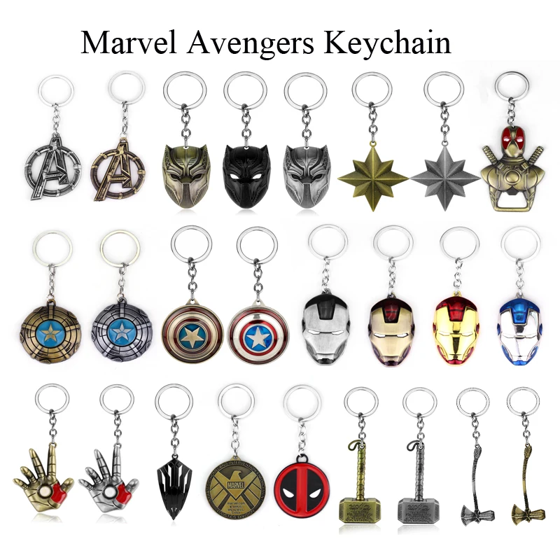 

The Avengers Endgame Superhero Captain America Keychain Marvel Shield Keyring Car Key Chain porte clef chaveiro Men Gift