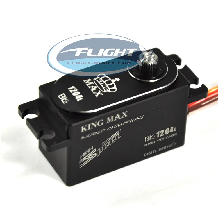 

KINGMAX BLS1204L 50g FULL CNC ALUMINIUM CASES HV DIGITAL BRUSHLESS SERVO ADVANCED HIGH VOLTAGE SERVO