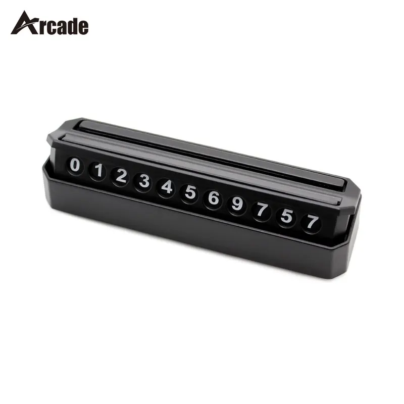 

Arcade Car Temporary Parking Card Drawer Plate Style Car-styling Easy Hidden Mobile Phone Number Card Rocker Switch Car Sticker