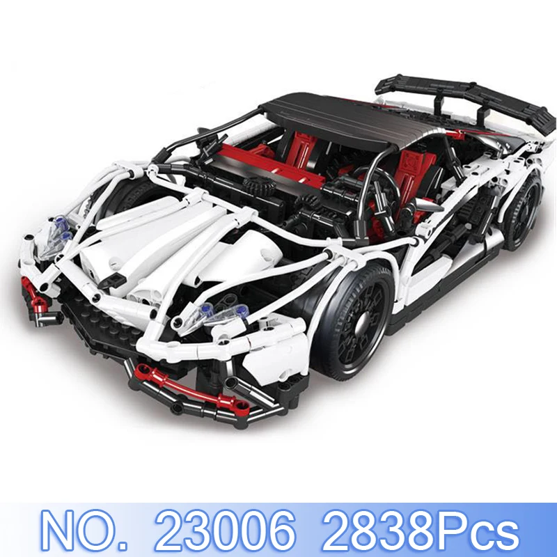 

Lepin 23006 2838Pcs Technic MOC Figures Hatchback R Super Racing Car Model Building Blocks Bricks Sets Compatible Legoing Toys