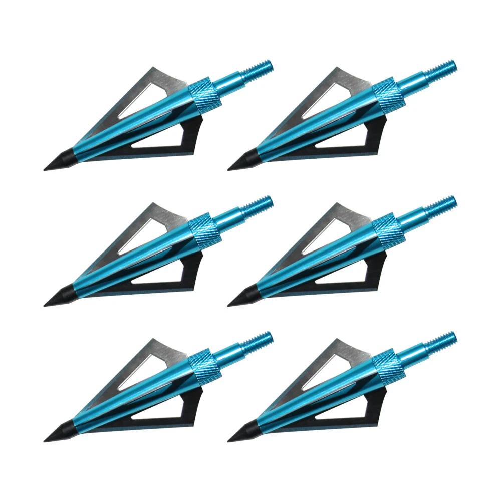 6pcs Broadheads 100 grain 3-Blade Arrowheads Box Set for Crossbow Compound Bow