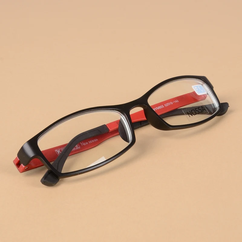 Women Men Red Frame Myopia Glasses With Degree Diopter Eyeglasses