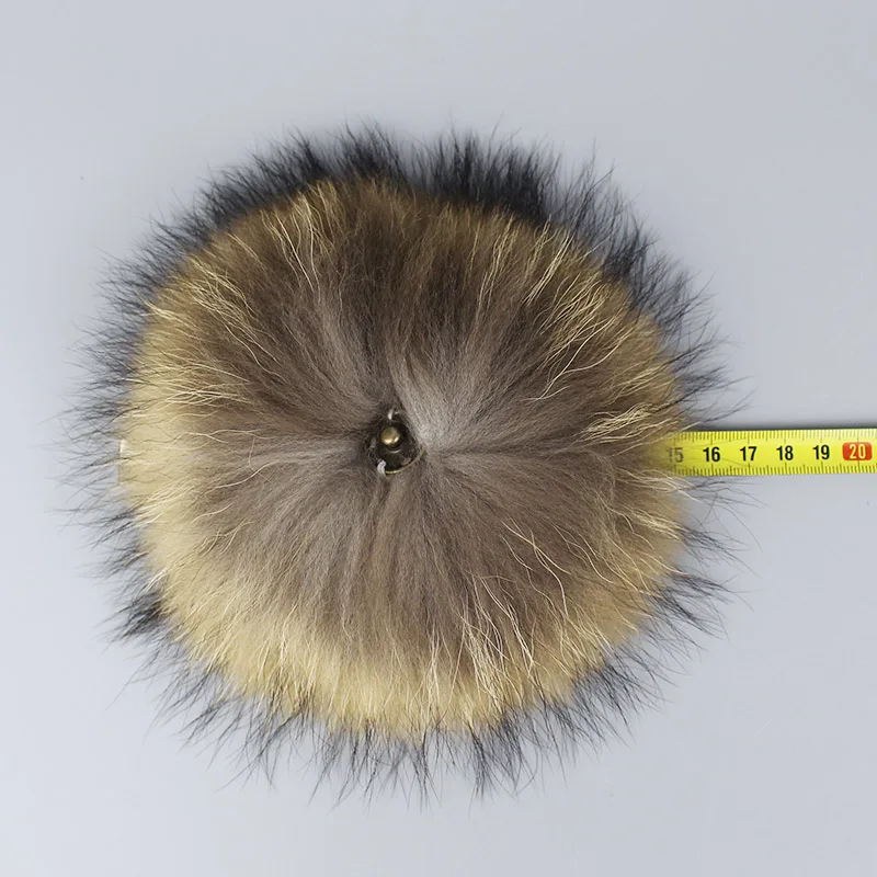 Осенне-зимние вязаные шерстяные шапки унисекс, лыжная шапка кэжуал из натурального меха енота и лисы, однотонные горнолыжные шапки с помпоном