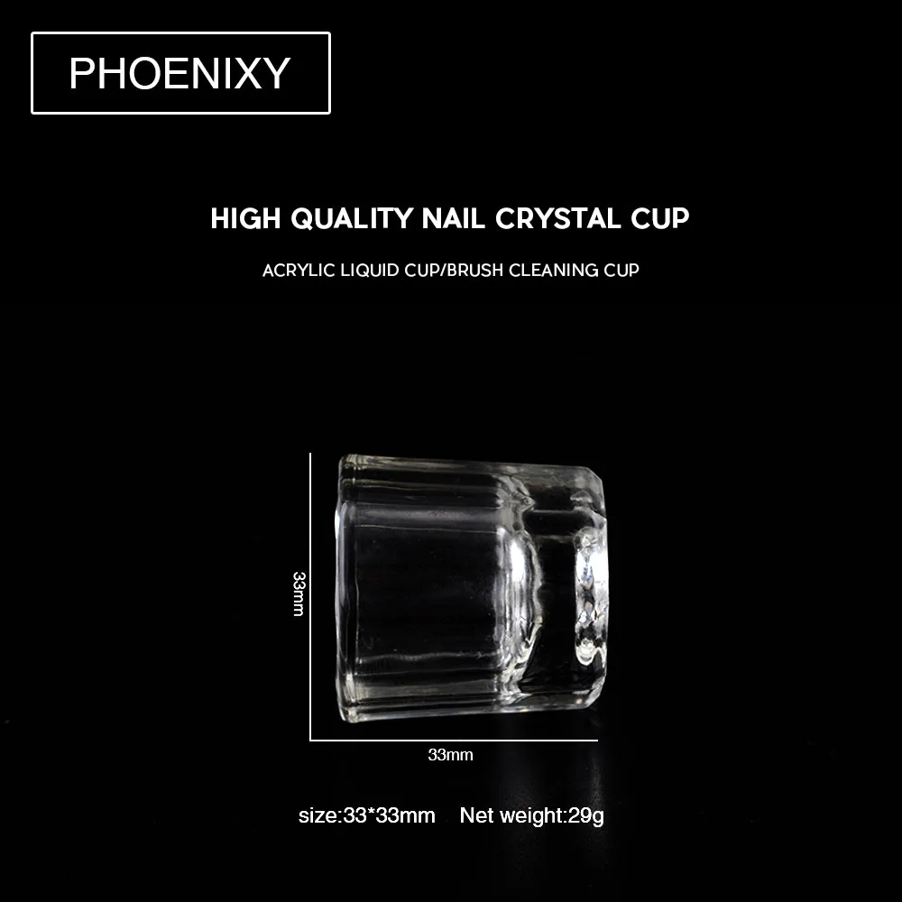 Nail Crystal Cup Acrylic Glass Acrylic Nail Art Cup Crystal Jar for Crystal glass Acrylic Liquid & Acrylic Powder Nail Art Tools