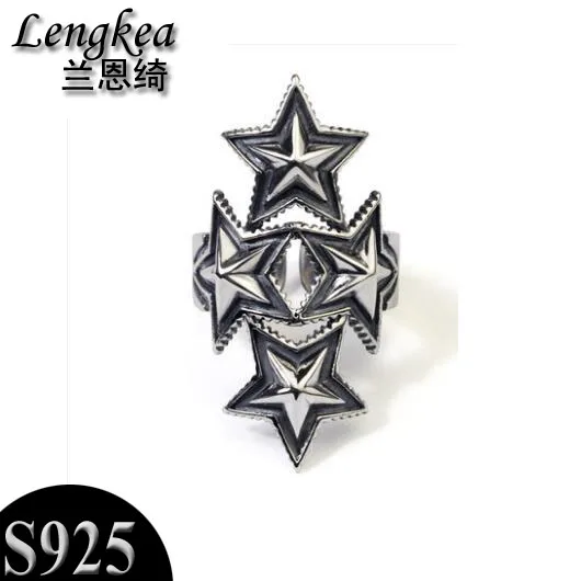 

925 sterling silver rings for women Rings for men retro stars opening men jewelry women jewelry charms trinket free shipping