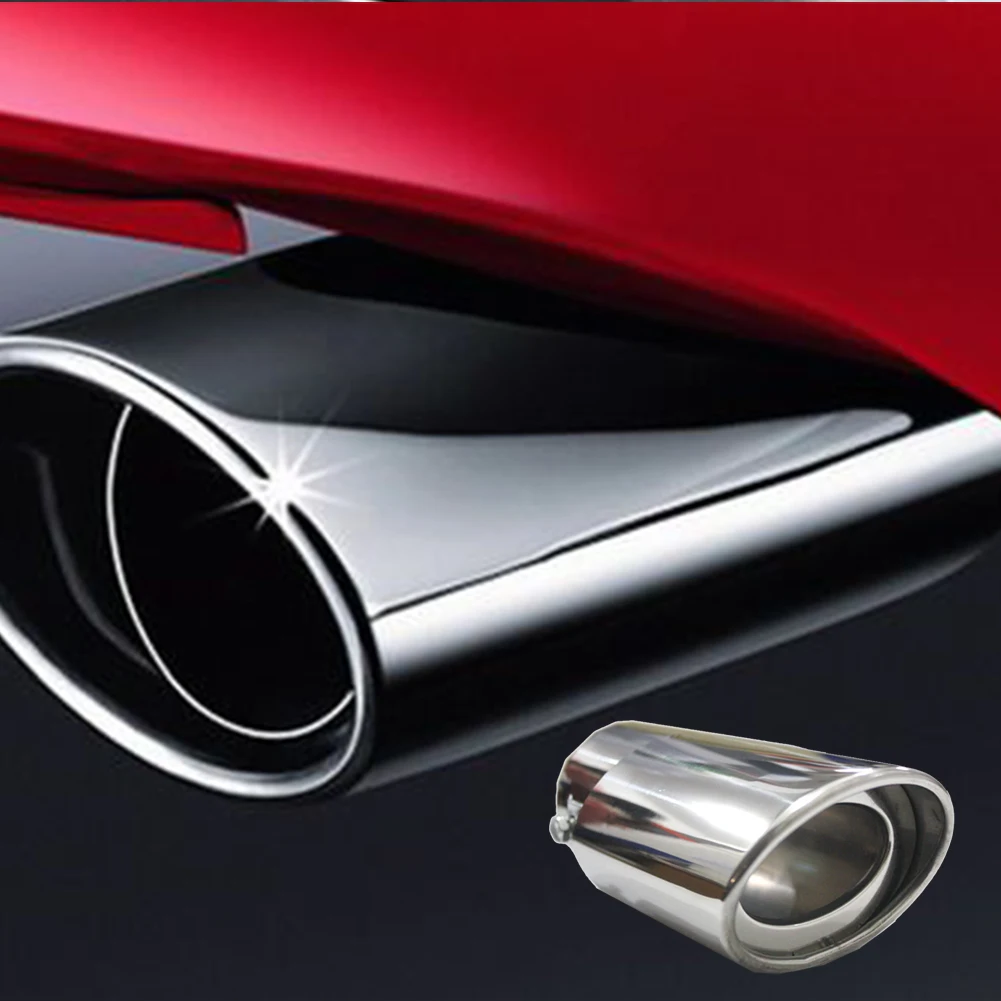 

2019 Universal Stainless Steel Chrome Car Tail Rear Straight Round Exhaust Muffler Pipe Tip