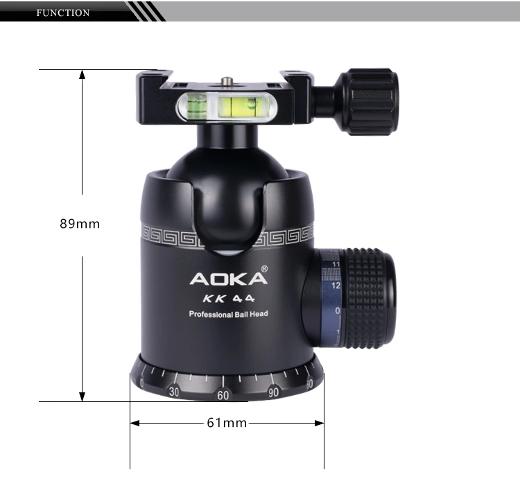 AOKA AK324C, высота загрузки 22 кг, 1680 мм, профессиональный цифровой штатив из углеродного волокна для путешествий и видео, штатив для камеры с шаровой головкой KK44