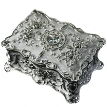 Painted Pan Ruoola Jewelry Box European Ring Boxes Princess Earrings Bracelets Necklaces Gift Organizer Zinc Alloy Storage Box