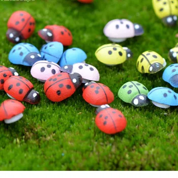 

3000pcs Beetle Crafts Aquarium Micro landscape Mini ladybug Figurines Miniatures for DIY Moss bottle Bonsai decorations BJ017
