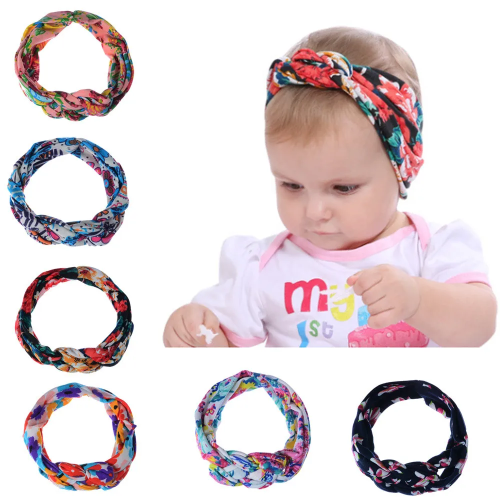 Head Wraps Kids Girls Hairband Headband Turban Knot Braid Head Wraps AU
