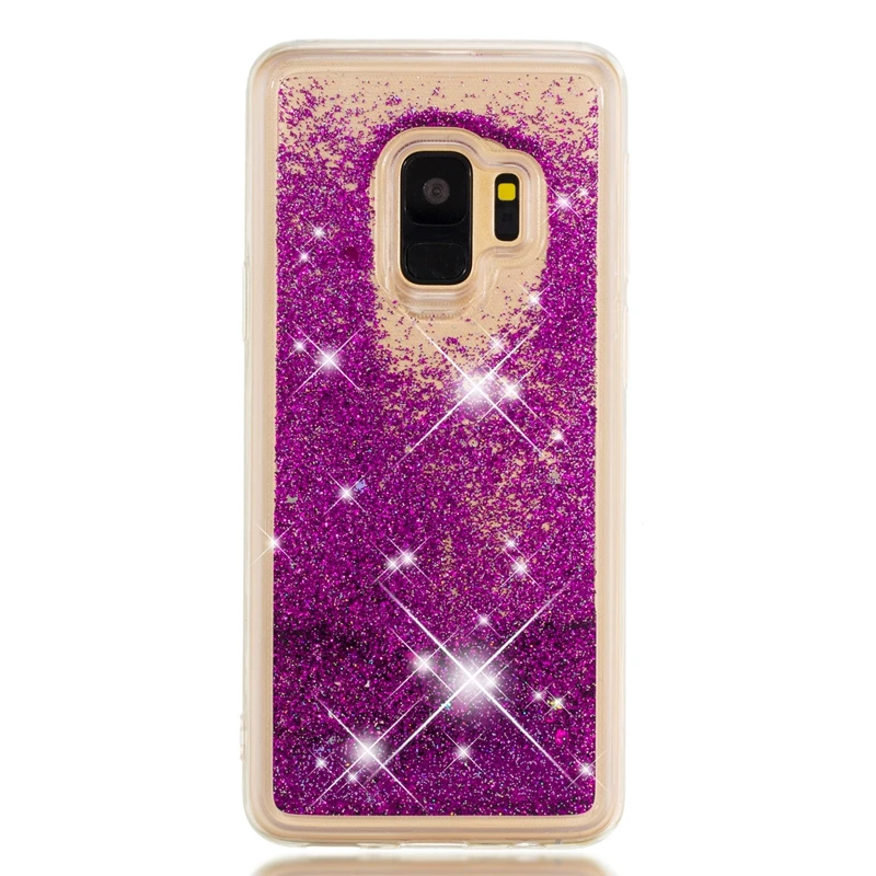Для Galaxy S9 (A8 плюс J2 PRO) 2018 крышка Блестящий Мягкий ТПУ Жидкий чехол сердце любовь
