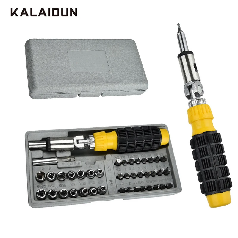 KALAIDUN Ratcheting Wrench Screwdriver Set Precision Multifunction Bit Kit Magnetic Portable Rotating Household Repair Hand Tool6