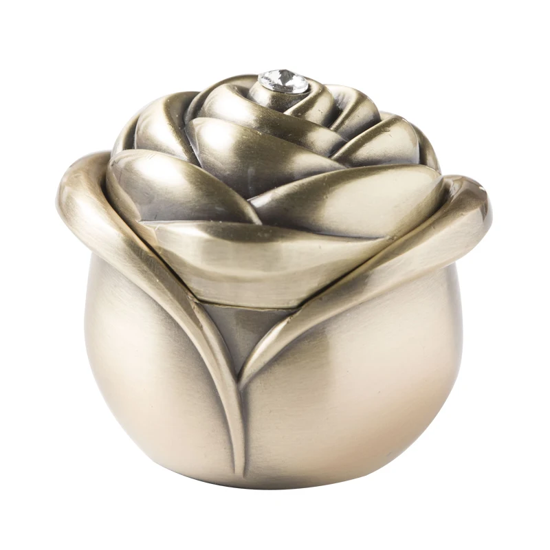 Metal European style Jewelry Storage Box Packaging Wedding Box Rose type Marriage Ring