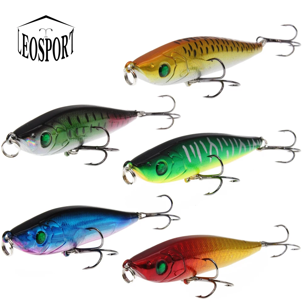 

LEOSPORT New Arrival 8cm 15g 1 pcs Fishing Lures 3d Eyes Bait Crankbait Wobblers Tackle Isca Poper Japan