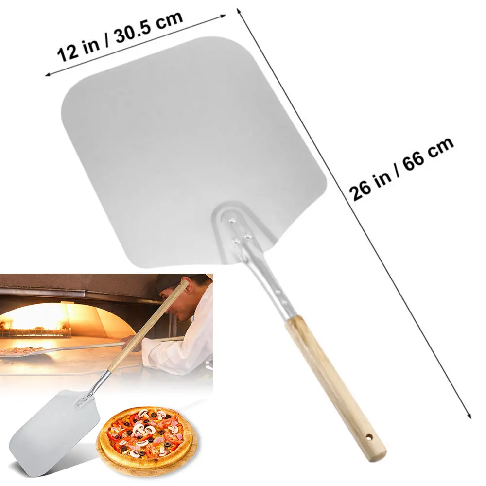 66cm Aluminum Pizza Peel Shovel With Wooden Handle Cake Shovel Baking Tools Cheese Cutter Peels Lifter Tool Pizza Shovel 66cm Aluminum Pizza Peel Shovel With Wooden Handle Cake Shovel Baking Tools Cheese Cutter Peels Lifter Tool Pizza Shovel