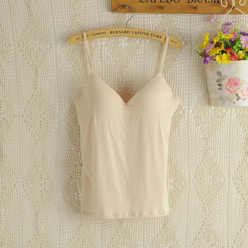 new summer Adjustable Strap Built In tank tops women sexy strappy bralette bralet tops sleeveless halter camis Camisole DD02