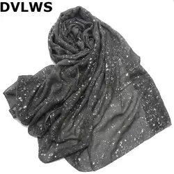 2019 весна новый стиль вуаль сплошной цвет горячий серебряный шарф для женщин темно-серый высококачественный шарф для женщин и шали оптовая