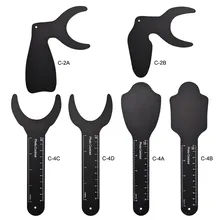 1pcs Dental Orthodontic Black Background Photo Image Contrast Board Oral Cheek Plate with Scale Mark Autoclavable Dentist Tools one piece 6 dental contraster oral black background board photography six types for choose