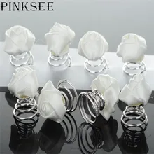 PINKSEE 6/12 шт Цветочные Шпильки зажимы головные уборы твист для невесты свадебное украшение для волос ювелирные изделия аксессуары