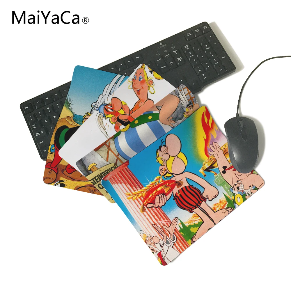 

MaiYaCa Retro News Sell New Small Size Asterix and Obelix Mouse Mat Mouse Pad Non-Skid Rubber Pad