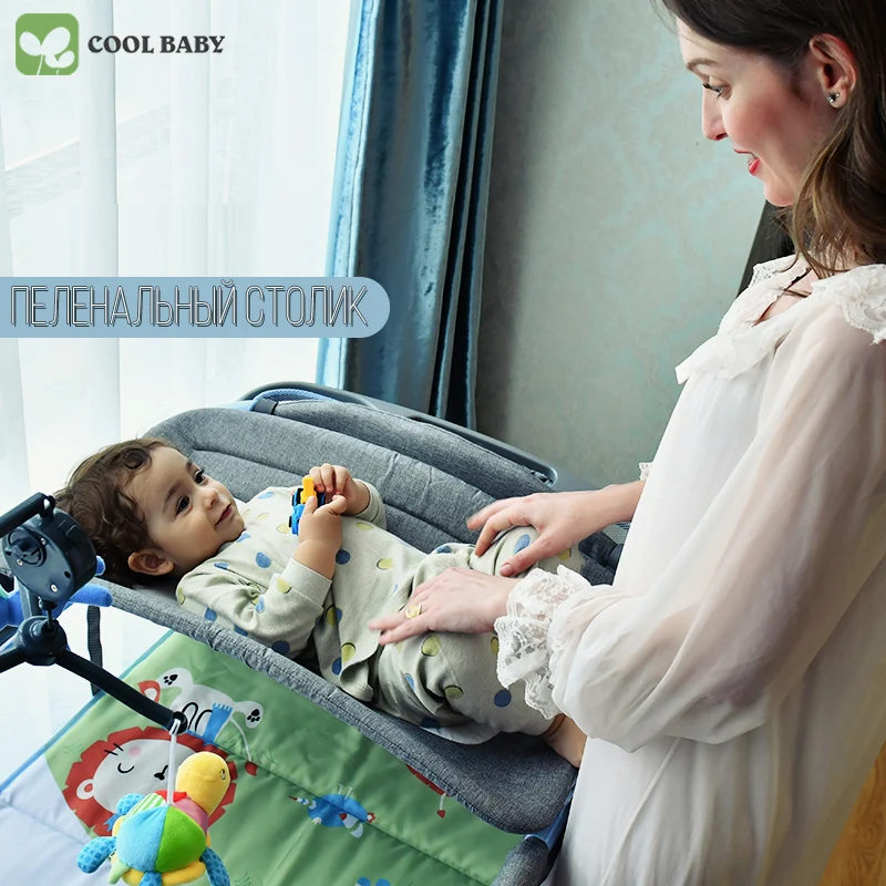  Coolbaby 960F Baby bed with fence baby cot high quality foldable easy to carry