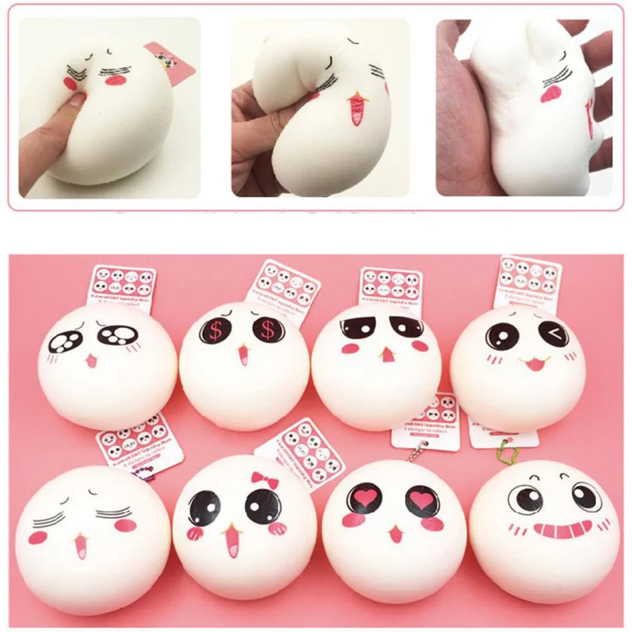 

MUQGEW 2017 Hot SaleCute Squishy Soft Slow Rising Expression Bread Hand Wrist Exercise Stress Relief Squeeze Soft Foam