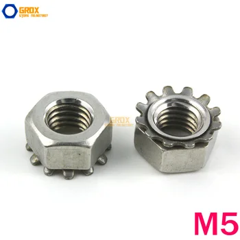 

150 Pieces M5 Carbon Steel Keps K Lock Nut