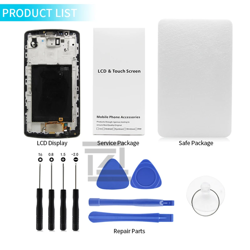 For LG G3 LCD D850 LCD Display with Touch Screen Digitizer Assembly With Frame For D851 D855 LCD repair parts Free Shipping