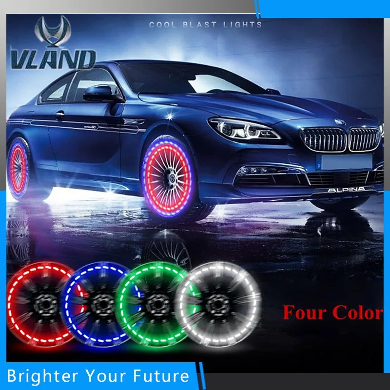

2Pcs LED Car Auto Solar Energy Flash Tire Rim Light Lamp Bright Bicycle Waterproof Spokes Lights Motor MTB Tire Lamp