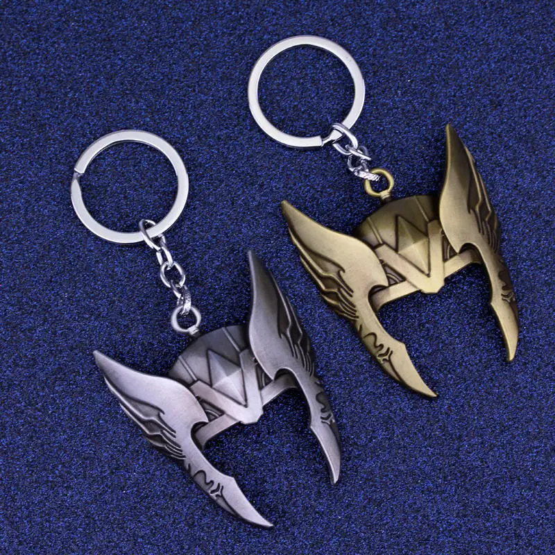 

dongsheng The Avengers Thor Helmet Metal Keychain Key Chain Avengers Loki Helmet Pewter Key Ring