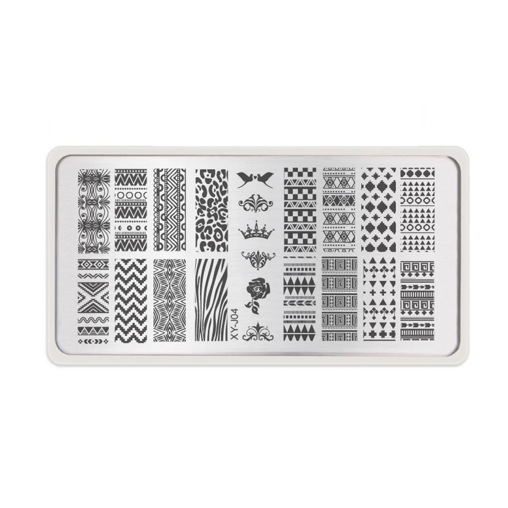

2019 New Portable DIY Nail Decorations Nail Stencils Nails Art Stamp Templates Plates for Gel Nail Polish Manicure Image Plate