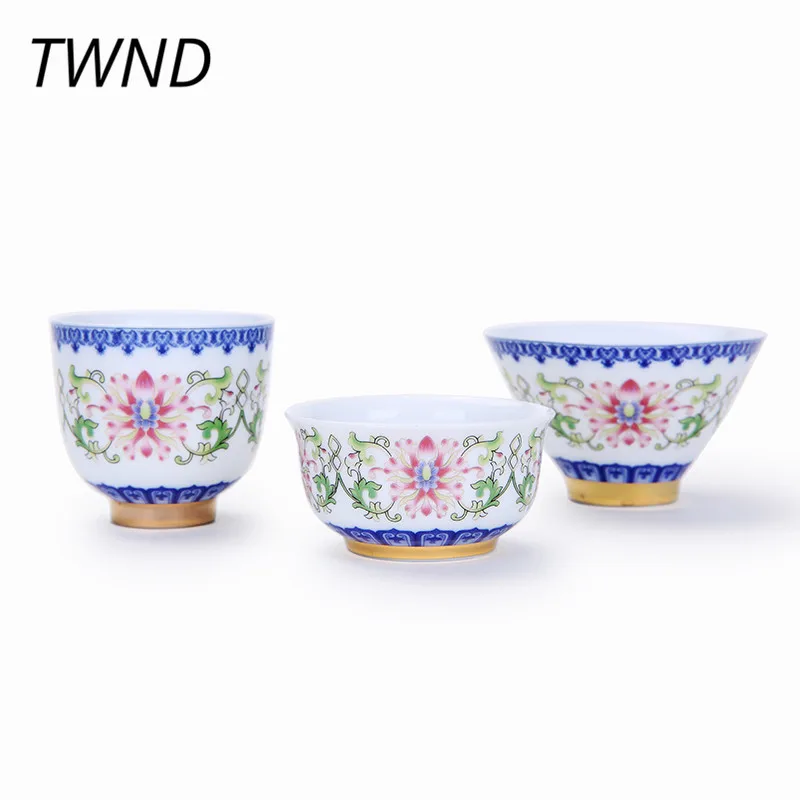 2 Pieces handpainted scenery tea cups porcelain mugs classic kung fu drinkware | Дом и сад