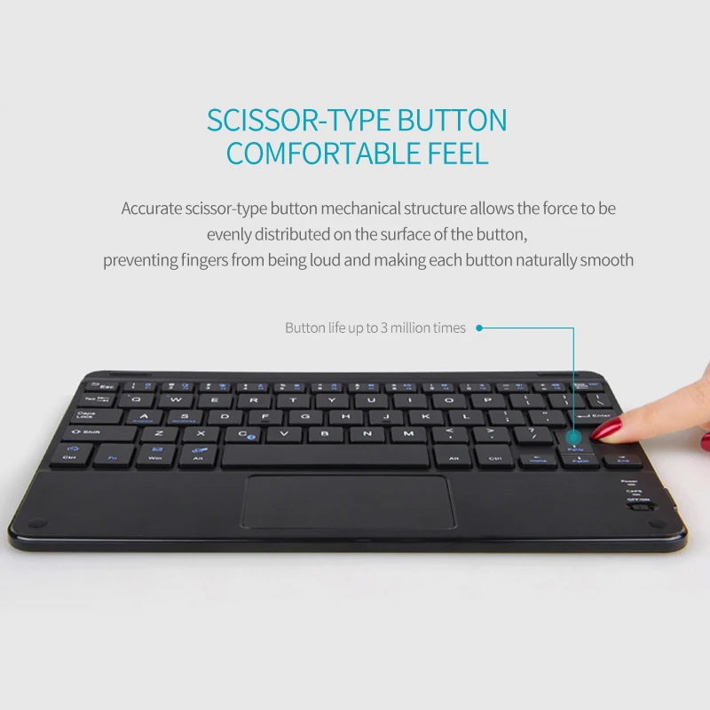  Portable Mini Wireless Bluetooth Keyboards with Touchpad Universal For All 7-10 inch Android Tablet