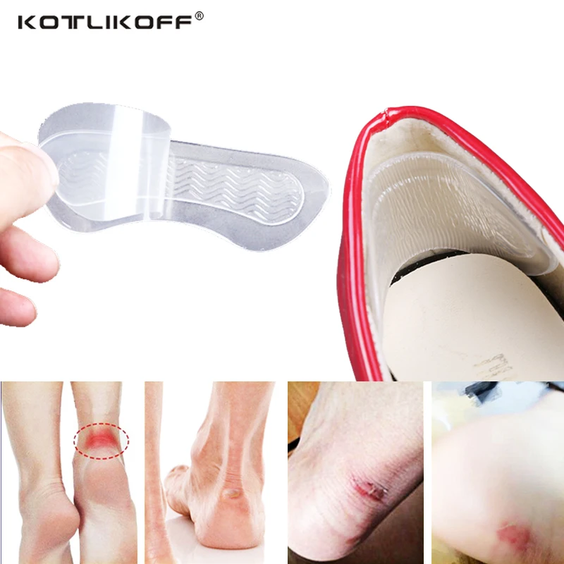 

KOTLIKOFF 4pair gel insoles high heel shoes pad super soft insole Non Slip Silicone Cushion Foot Heel Protector Shoe accessories