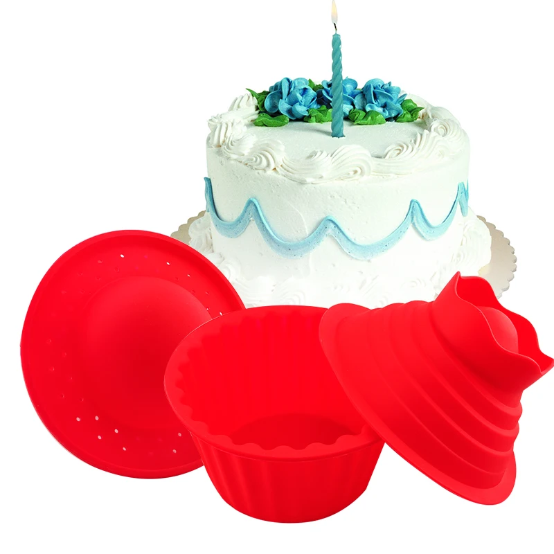 

Creative Silicone Giant Cupcake Muffin Mould Big top bake cake Christmas party Baking Set