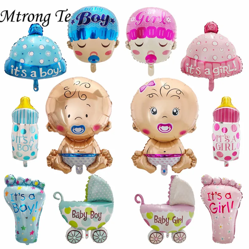

Angel Baby shower foil balloons Boys Girls Birthday Party Newborn Kids Party decoration air globos blue Pink mix baloes supplies