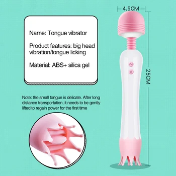 12 Model Tongue Licking AV Vibrator Clit Vaginal Massage Vibrators For Women G Spot Stimulator Magic Wand Adult Sex Toys 6