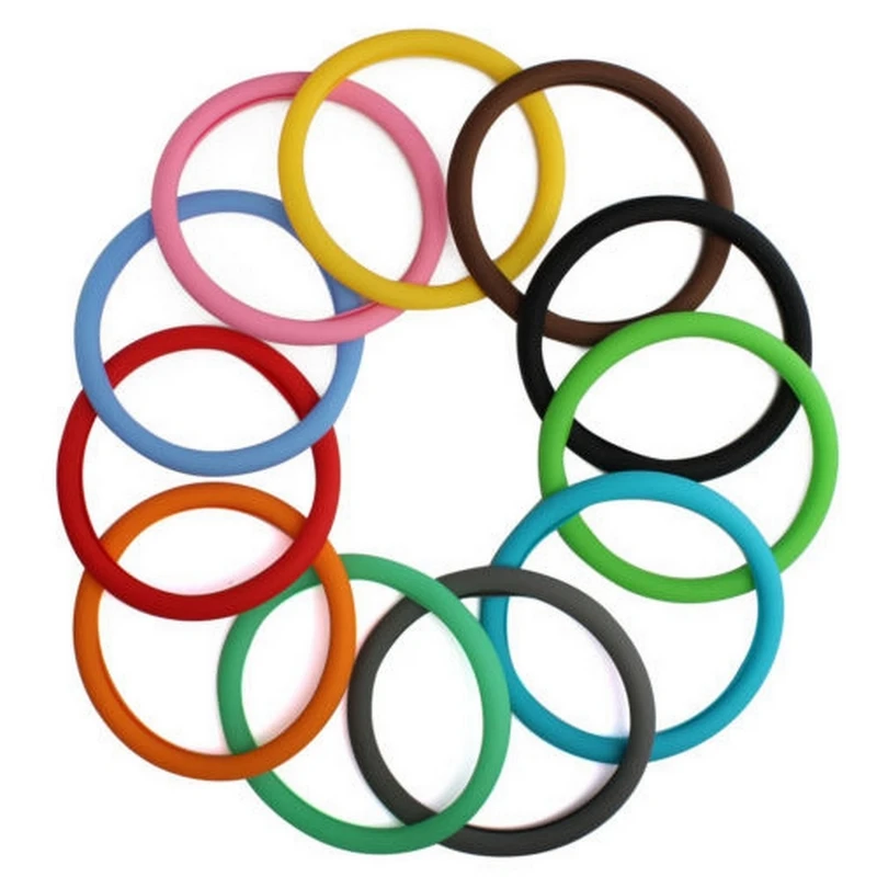 36-40cm Universal Car Steering Wheel Cover Soft Silicone Auto Steering Wheel Hubs Multi Colors