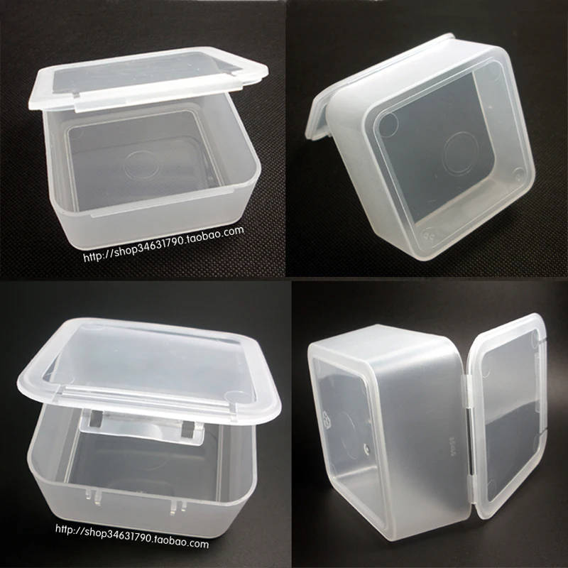 Us 14 43 5 Off Free Shipping Transpa Plastic Small Square Bo Packaging Thicken Storage Box Lidded Jewelry Accessories Finishing In