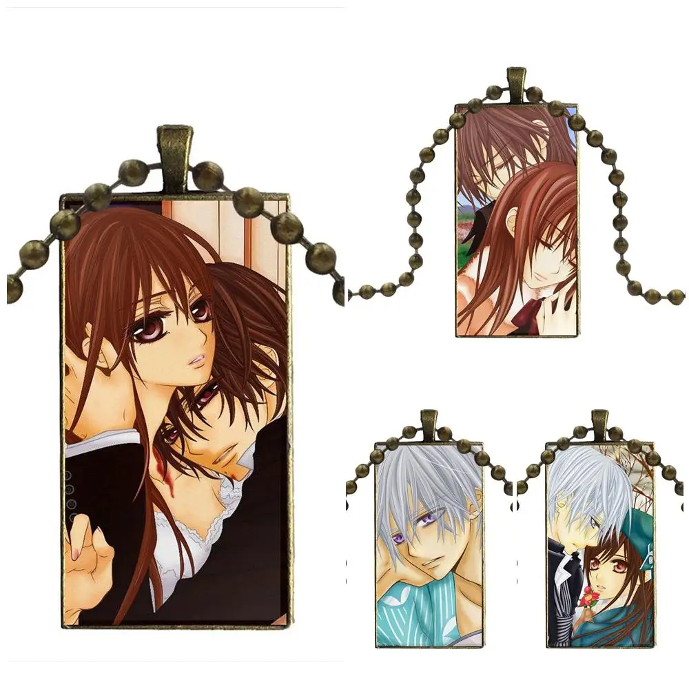 

Vampire Knight For Women Choker Brand Bronze Color Jewelry Fashion Statement Necklace Glass Necklaces Pendants