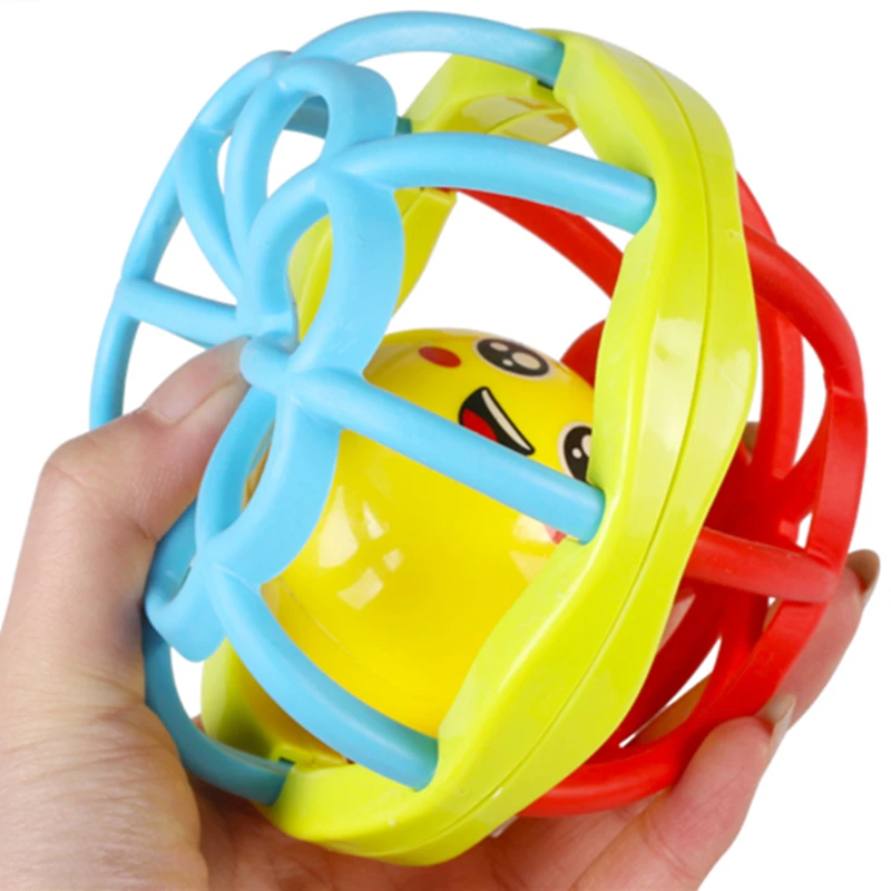 Soft Plastic Baby Grasping Bell Ball 012 Month Baby Toys Rattles Sound