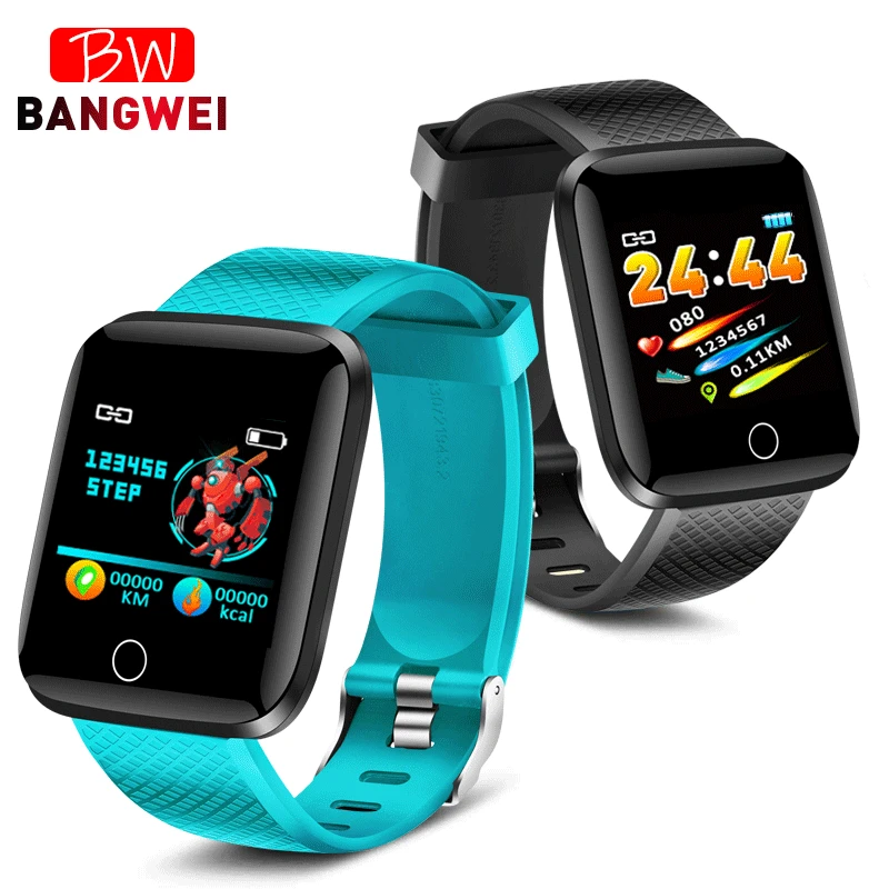 

BANGWEI 2019 New Men Smart Watch Blood Pressure Heart Rate Monitor Fitness Smart Watch Women Sport watch Vibration reminder+Box