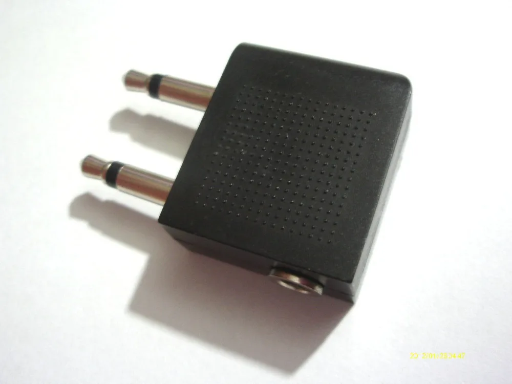 50pcs Airplane Air Plane 3 5mm Stereo Headphone Earphone Socket Adapter