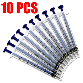 

High Quality 1ml Plastic Hydroponics Analyze Disposable Measuring Nutrient Syringe X10 For Glue Applicator Measuring Syringe