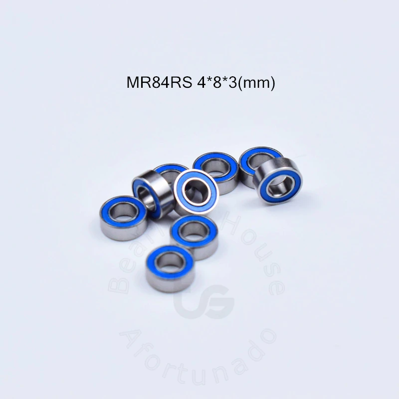 MR84RS 4*8*3(мм) подшипник ABEC-5 Резиновый Герметичный Миниатюрный Мини-подшипник MR84 MR84RS хромированная сталь радиальный подшипник