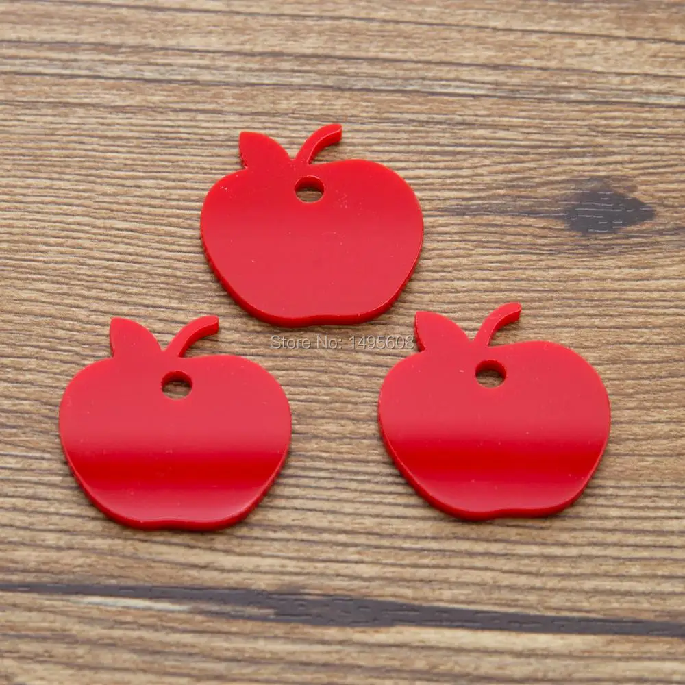 

Laser Cut Supplies Pieces.Apple Charms - Laser Cut Acrylic Apple -Earring Supplies-