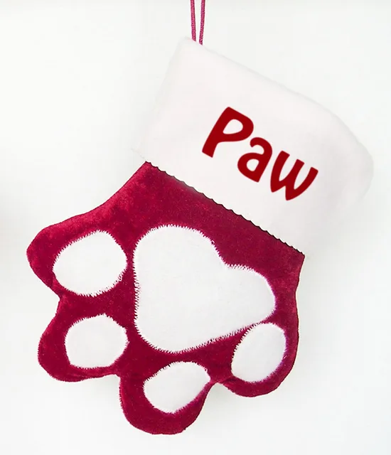 Shush Girl And Shut Your Lips Personalized Paw Stocking