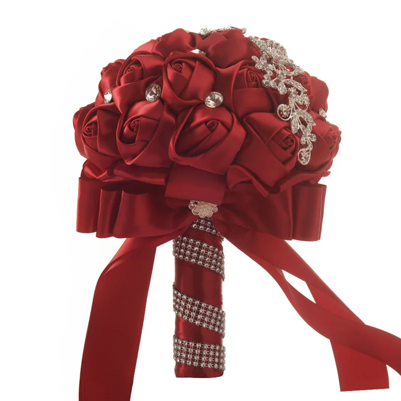 

Bridal Bouquet Wine Red Wedding Flowers Bridal Bouquets Bride Flower Boutonniere Ramos De Flores Para Novias Burgundy Flowers