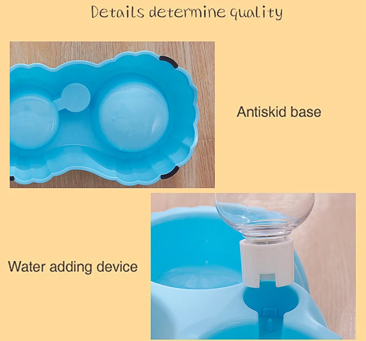 Cute Pumpkin Shape Pet Feeder Plastic Dual Port Automatic Water Drinking Pet Bowl Food Feeder For Cats Dogs Puppy Without Bottle (8)
