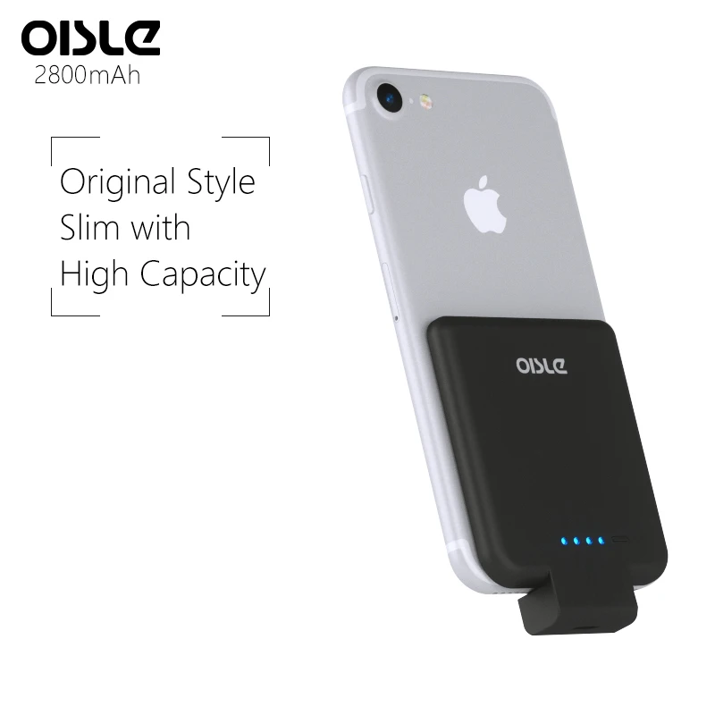 Beste Draagbare Oplader Voor iphone 6 6 s 7 8 2800 mah Ultra Slim Power Bank Acculader Case Voor iPhone Externe Pack Backup